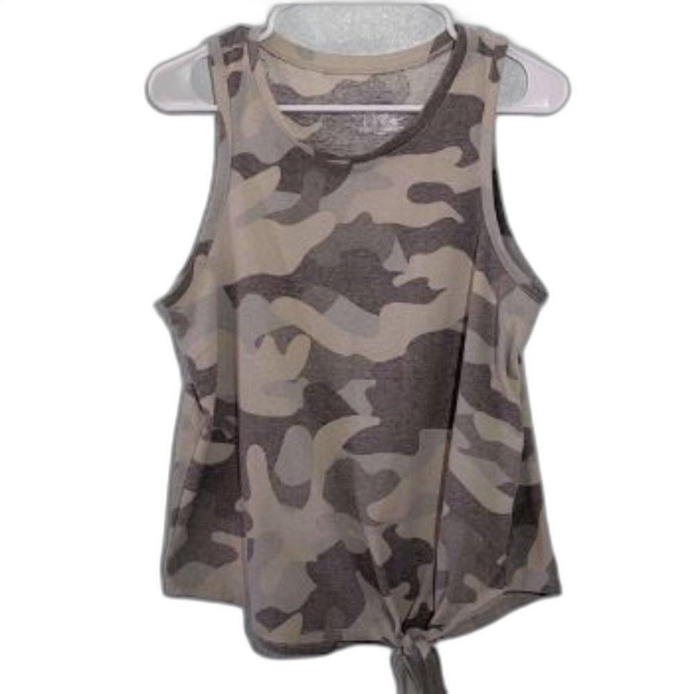 Women's Camouflage Sleeveless Front Tie Tank Top - NWOT
